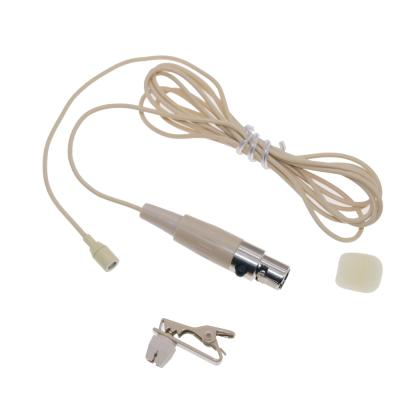 China Lavalier Microphone Hot Selling Beige Lapel Lavalier Detachable Microphone For SLX ULX PGX GLX QLX Belt Pack Wireless Set Mini 4Pin TA4F for sale