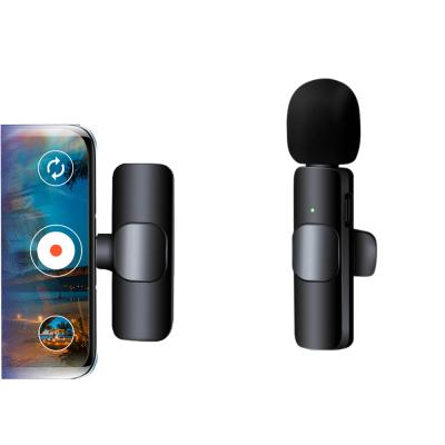 China Wireless Lavalier Microphone PORTABLE Condenser Lavalier Microphone for Smart Phone Live Vlog Video Church INTERVIEW Speech Recording Teaching for sale