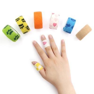 China Animals 2.5cm*4.5m Cohesive Bandage Finger Bandage High Elastic Bandage Writing Protect Finger for sale