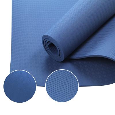 China Private Label Sustainable Eco Friendly Logo Print Tpe Yoga Mat Custom Organic, Cheap Thick Fitness Travel Exercise Yoga Foldable Mat for sale