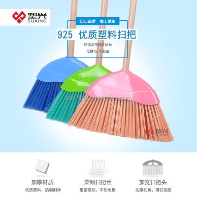 China Plastic Floor Squeegee Broom Home Cleaning Plastic Stick With 110cm Metal Stick for sale