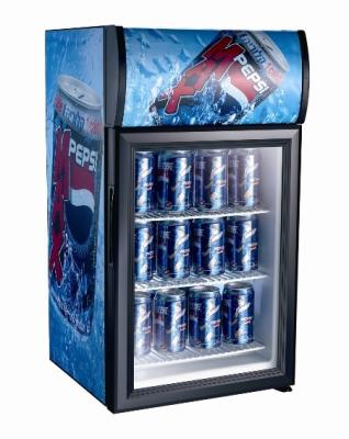 China 40LGlass Door Drink Display Refrigerator Monster Energy Mini Beer Can Fridge SC40B for sale