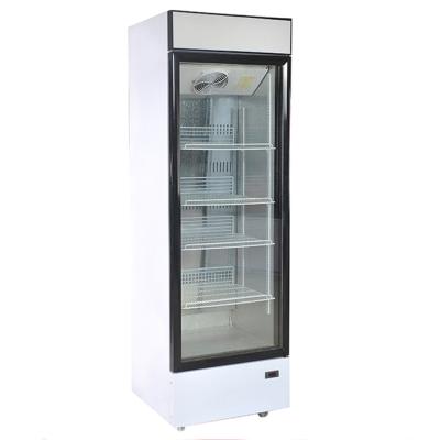 China 410L Single Glass Door Display Commercial Coco Cola Pepsi Refrigerator for convenience stores SC410B for sale