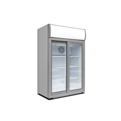 China 105L Upright beverage display cooler 2 glass door vertical showcase cold drink/soft drink refrigerator SC105L for sale