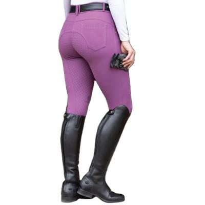 China Black Custom Silicone Gaiters Moisture Wicking OEM Ladies Riding Breeches Rides Wear Profactional Tight Soft Rider for sale