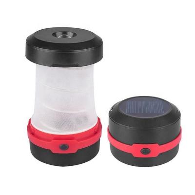 China USB LED Outdoor Micro Solar Rechargeable Camping Lantern Pocket Realsin Lighting Torch Light as PowerBank for sale