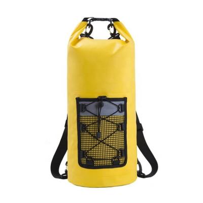 China Realsin Outdoor Unisex 20L Swimming Backpack 20L Reflective Waterproof PVC Increasing Bucket Bag Drifting Waterproof Dry Bag for sale