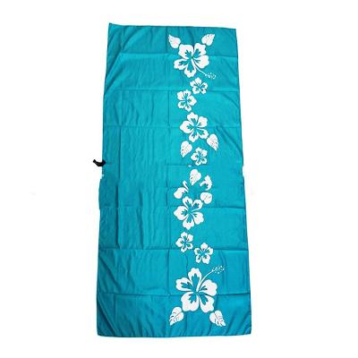 China Wholesale sand free beach towel microfiber custom printed made beach towels microfiber suede beach towels for sale