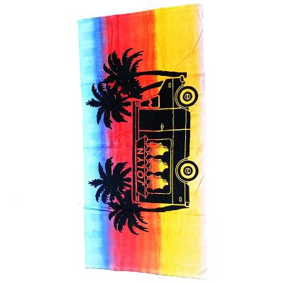 Chine Grand velours organique de impression réactif Terry Summer Bath Beach Towels de coton de la serviette de plage 100% à vendre