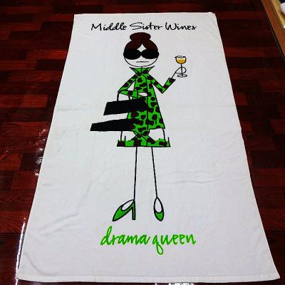 China Hot sale cotton women beach towel custom printed sexy white oversized beach towel for sale