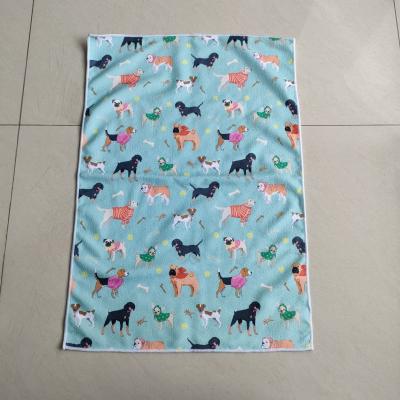 China Manufacturer supply polyester sand proof ocean animal cartoon   dog pattern towel beach animal print beach towel for sale