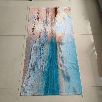 China oversized quality children beach towel custom print beach towel 100% cotton with logo recycled beach towel for sale