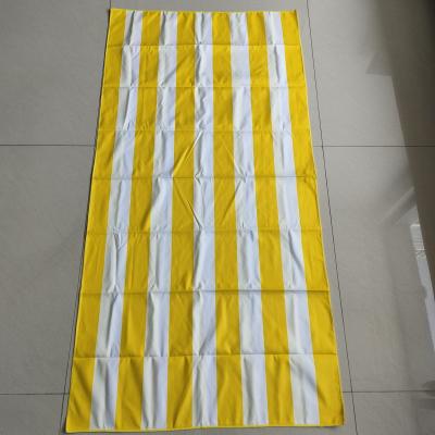 China Hawaii friendly  microfiber beach towel yellow striped yarn dyed beach towel sublimation stripe beach towel for sale