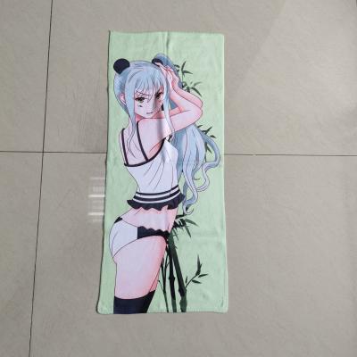 China Fluffy and elastic digital print microfiber custom print summer light weight cartoon quick dry  designer beach towels for sale