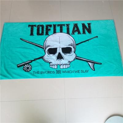 China China supplier 100% cotton skull skeleton jacquard terry beach towel for sale