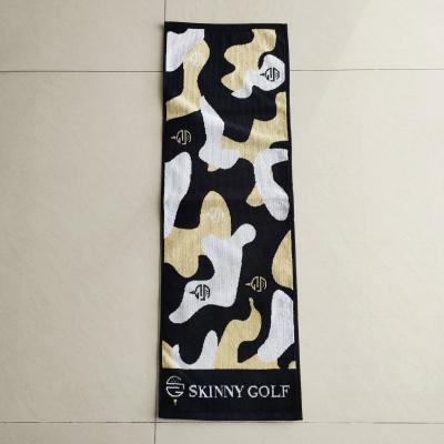 China 100% Cotton Gym Golf Tricolor Jacquard Customize Cooling Sports Sweat Towel with logo for sale