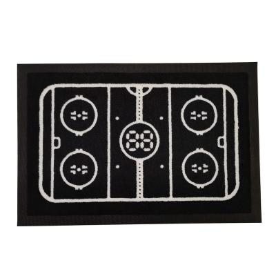 China Stain Resistant Anti Slip Door Mat Custom Special Logo Rich Color Floor Cover for sale