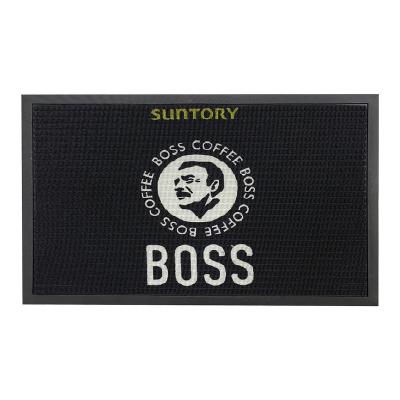 China Stain Resistant Custom Welcome Floor Door Mats For Sale Commercial Rubber Printed Logo Entrance for sale