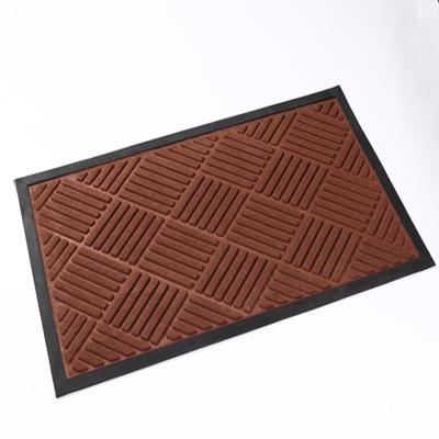 China Adhesive-Protectors Recycled Flame Retardant Non Slip Green Rubber Floor Door Mat for sale