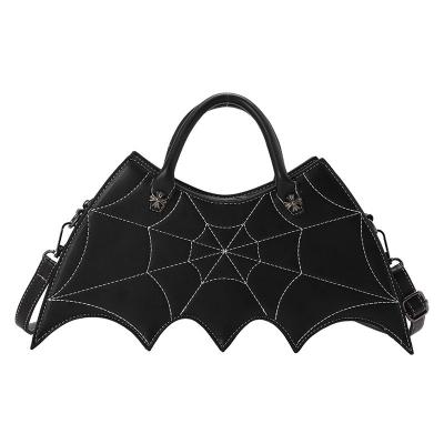 China Dark Spider Women's Dark Bat Fashion Personality Halloween Bag Evil Design Embroidery Handbag Shoulder Bag for sale