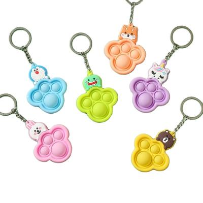 China Fashionable Plant Bubble Animal Pendant Decompression Rodent Control Cartoon Doll Custom Key Chain Key Chain for sale