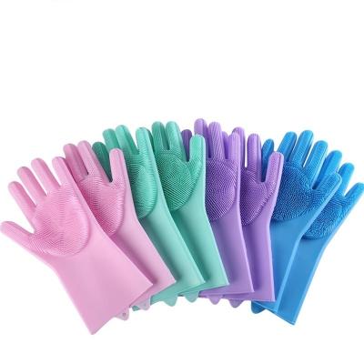 China European wholesale silicone heat resistant magic gloves factory size reusable silicone cleaning gloves for sale