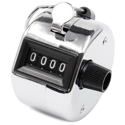 China Manual Metal Hand 4 Digit Tally Counters Metal Hand Pressed Digital Check Counter for sale