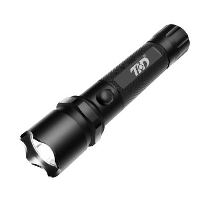 China Emergency Most Professional Flashlight 500LM LED Zoom Flashlight Super Bright Flashlight Tactical Torch Aluminum Alloy IP55 Waterproof for sale