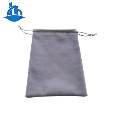 China Recyclable Logo Printed Custom Velvet Jewelry Drawstring Pouch Velvet Bag Velvet Bag for sale