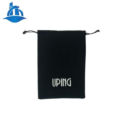 China Recyclable Bespoke Logo Jewelry Velvet Bag Black Velvet Bag for sale