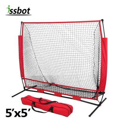 China 2021 New Polyester Mesh Baseball and Softball Practice Net 7ft*7ft Baseball Hitting Training Throwing Batting Net With Carry Bag for sale