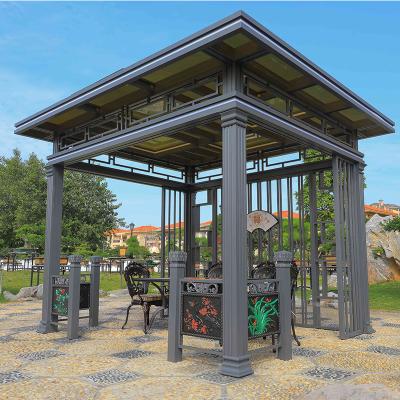 China OEM Easily Assembled Modern Waterproof Aluminum Pergola With Patio Gazebo for sale