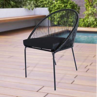 China Outdoor Weather Furniture Cheap Chair Outdoor Wicker Restaurant Dining Chair Yard Leisure Balcony Garden Chair for sale