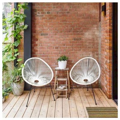 China Customized Modern Colorful PE Rattan Acapulco Chair Sets Modern Designer Patio Outdoor Chair for sale