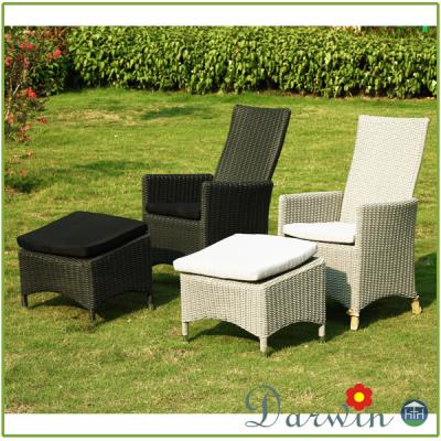 China Wholesale Comfortable/Leisure Adjustable Outdoor Aluminum Wicker Patio Chair Set Chair Garden Furniture for sale