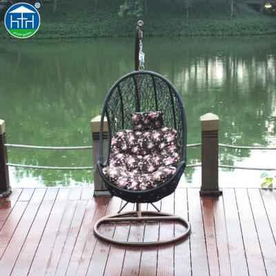 China DW-HC2016504 UV-Protection Oval Rattan Nest Chair Basket Beach Egg Shaped Chair Patio Furniture for sale