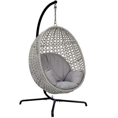 China Modern Outdoor Cane Basket Rattan Hammock Macrame Balcony Garden Egg Blow Swing Chair for sale