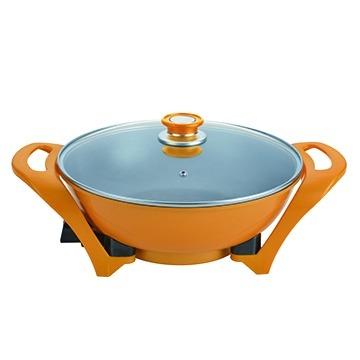 China Household Round Aluminum Die-Cast Multifunctional Electric Nutril Cooking Hot Pot for sale