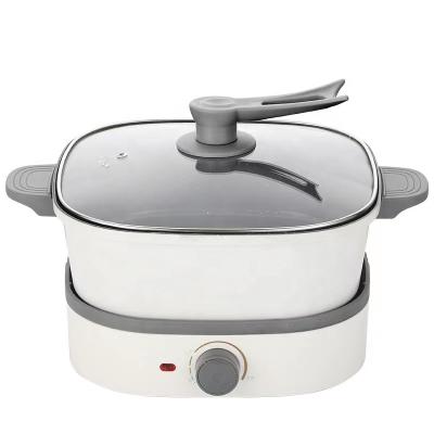 China New Household Detachable Electric Cooking Square Pot And Barbecue Grill for sale