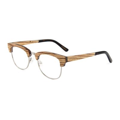 China KingBee Half-frame Glass Ice Foot Cover Spring Optical Glass Sunglasses Solid Wooden Wood Bamboo And Wood 2020 New for sale