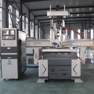 China Long Service Life Double Station CNC ATC Machining Centers Router Nesting Drilling Machine for sale