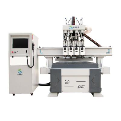 China Long Service Life CNC Woodworking Router Machine 4 Heads Wood Cutter Furniture Industry for sale