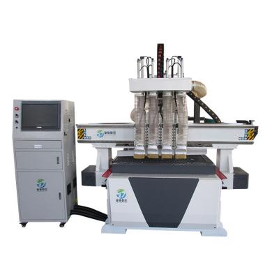 China Long Service Life Double Station CNC Router Nesting Machine Panel Furniture for sale