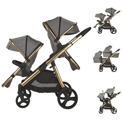 China Carry Baby 2021 EN1888 0-36 Months Luxury High Frame Single And Twins Baby Stroller for sale