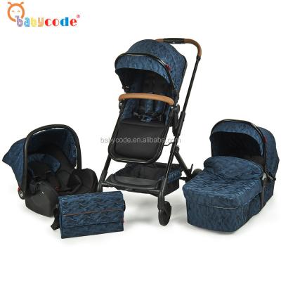 China Can Stand After Luxury Reversible Fold Seat Newborn Baby 3 In 1 Stroller With Car Seat for sale