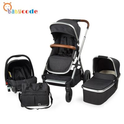 China Polyester 3 in 1 Polyester Fabric Baby Strollers with EN1888 Certificate for sale