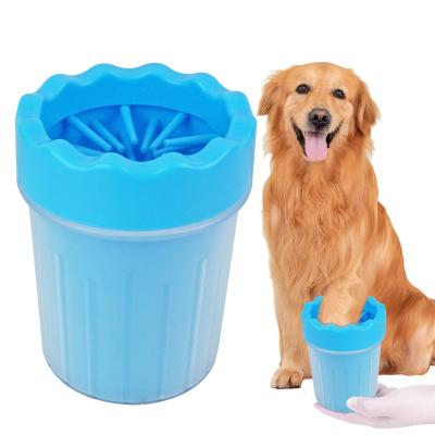 China Paw Cleaner Cup Portable Silicone Dog Foot Seal Stocked Quick 360 Degree Dog Paws Manual Feet Wash Remover For Pet for sale