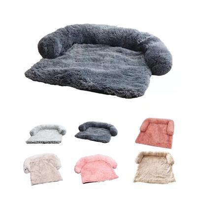 China Removable And Washable Long Waterproof Anti-scratch Plush Pet Sofa Seating Protector for sale