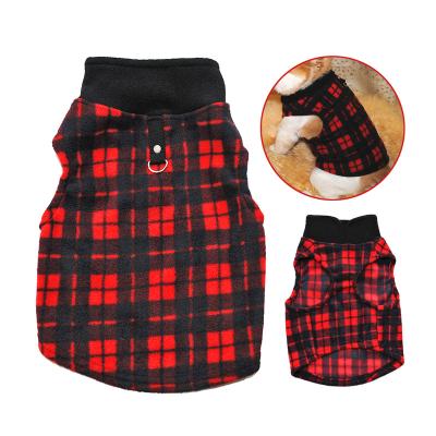 China Wholesale Warm Dog Jacket Fleece Dog Vest Winter Warm Pet Clothes With Leash Ring for sale