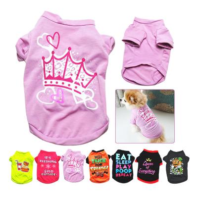 China Dog Fashion Cotton Dog T-shirt New Outdoor Pet Summer Clothes Big Dog Plus Size T-shirts for sale